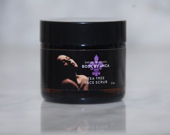 Exfoliante facial: árbol de té con bergamota y sal marina