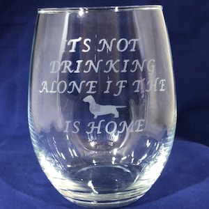 Dachshund wine glass/ Insulated wine tumbler