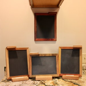 Reclaimed Slate Chalkboard - Hanging or Countertop - Variety of Woods