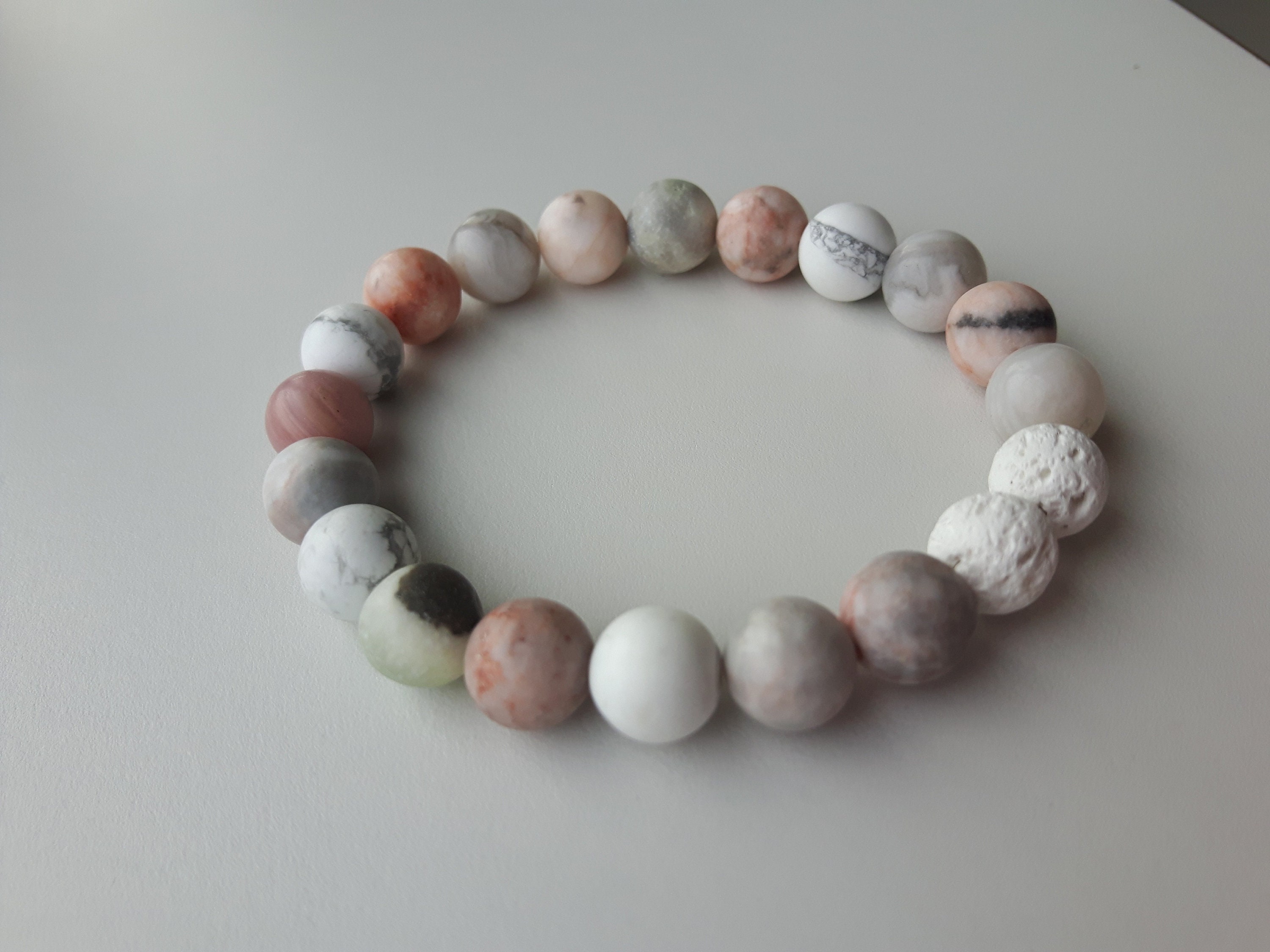 Pink Zebra Jasper Grounding Bracelet Lava Bead Bracelet Etsy Sweden