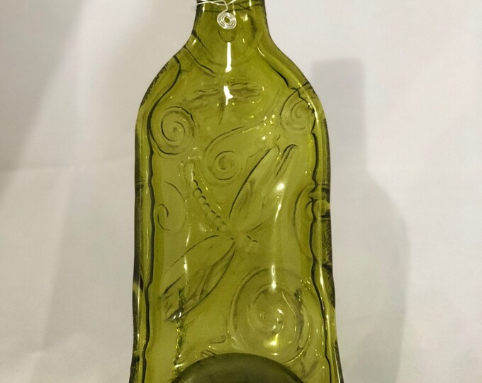Dragonfly Wine Bottle Serving Dish/Tray