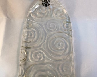 Melted Wine Bottle; Scroll Design