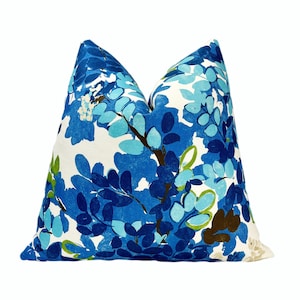 Thibaut Central Park Blue Green Throw Pillow Cover | Blue Green Designer Pillow Cover | 18x18| 20x20 | 22x22 |  Lumbar Pillow