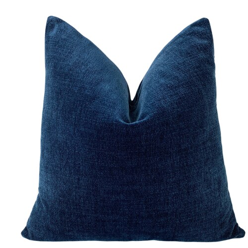Blue Velvet Pillow Covers 18x18 20x20 22x22 24x24 26x26 Blue Etsy