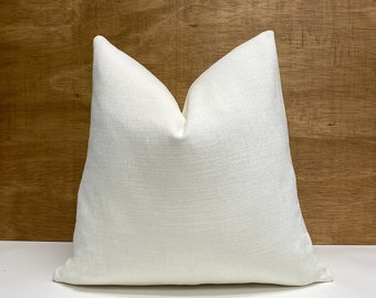 Off White Velvet Pillow Cover, Cotton velvet off white decorative pillow cover, square pillows, 20x20, 22x22, Euro Shams