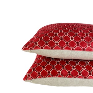 Persian Red Decorative Velvet Pillow Cover With Zipper. Euro Shams ...