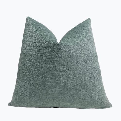 Sage Green Velvet Throw Pillow Cover Sage Green Toss Pillow Etsy