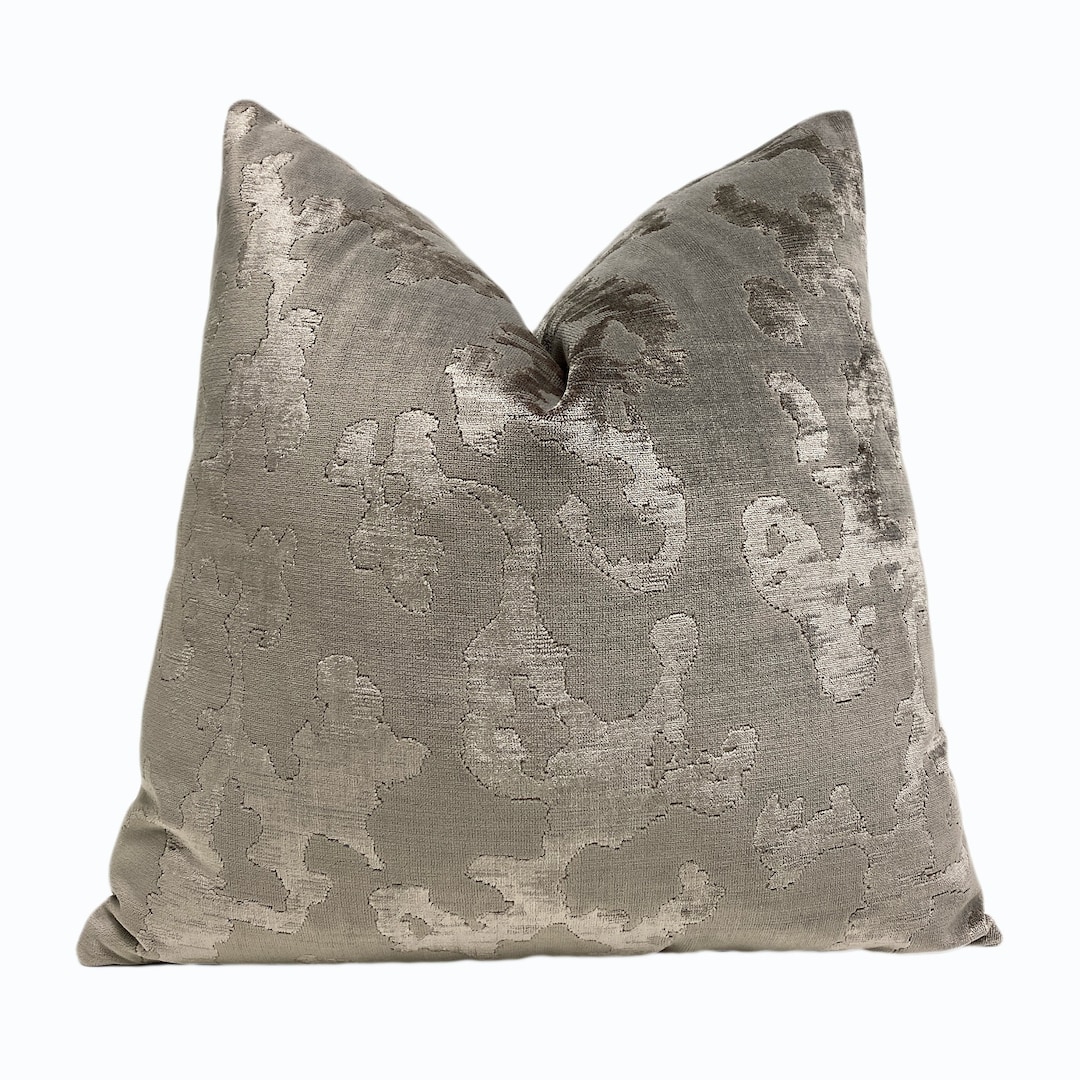 Clearance Gray Velvet Throw Pillow Cover Gray Decorative Pillow Cover