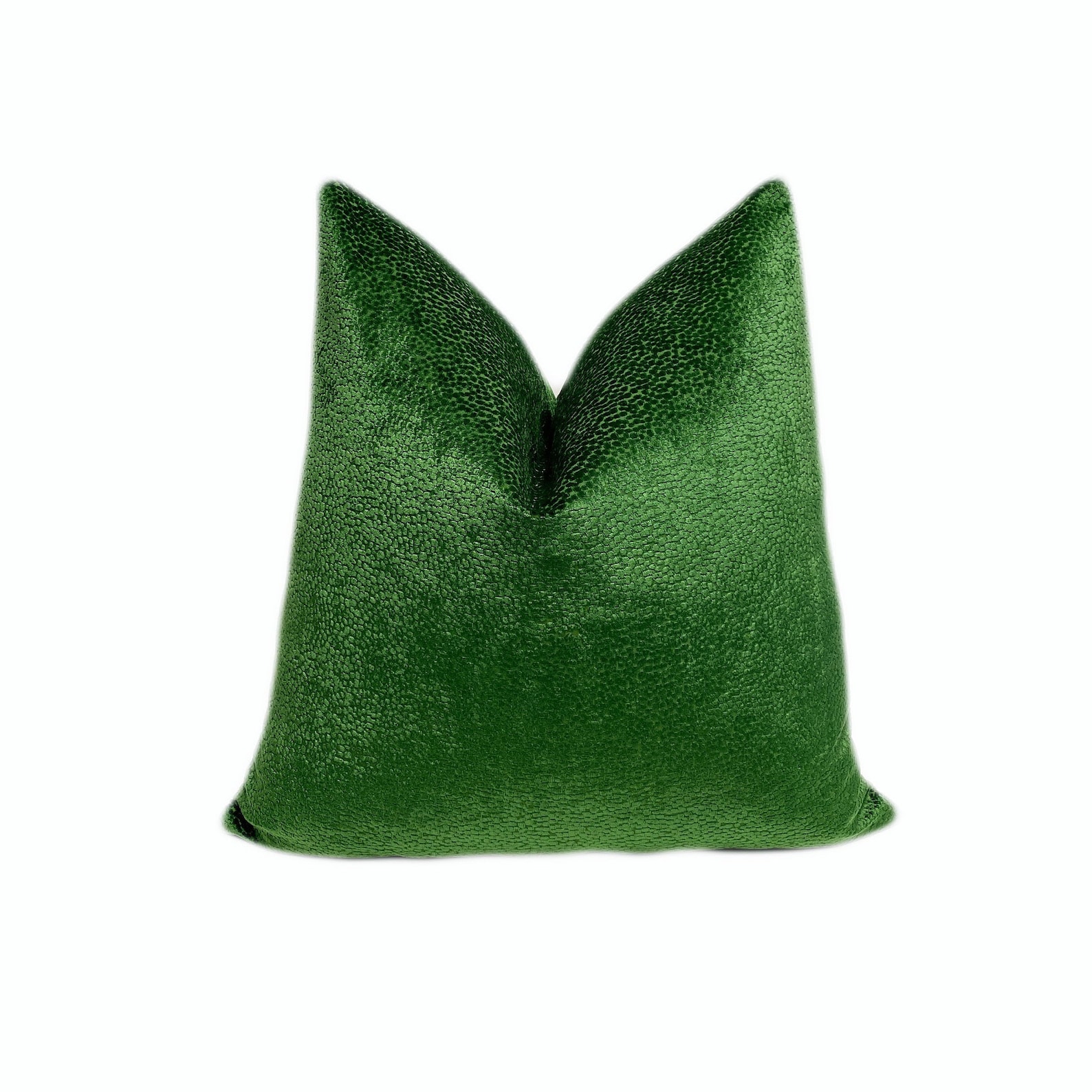 Hunter Green Velvet Throw Pillow Cover Modern Velvet Etsy