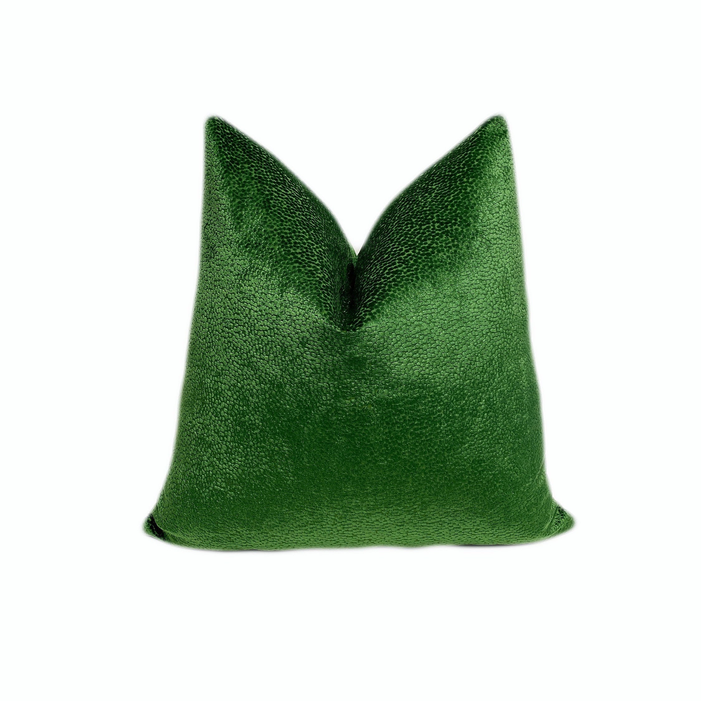 Hunter Green Velvet Throw Pillow Cover Modern Velvet Etsy