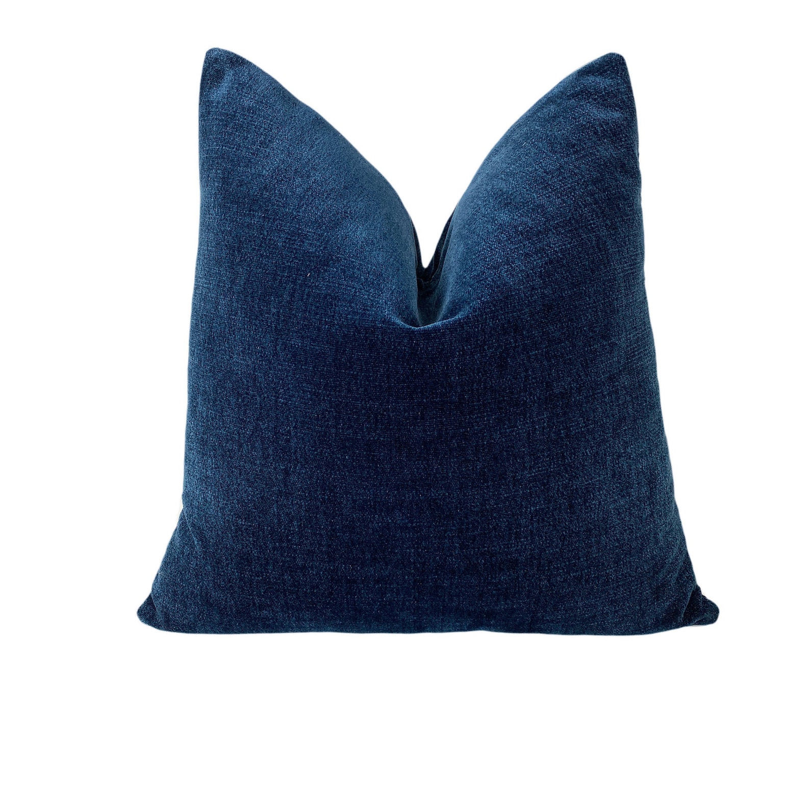 Navy Velvet Throw Pillow Cover Dark Blue Velvet Designer Etsy