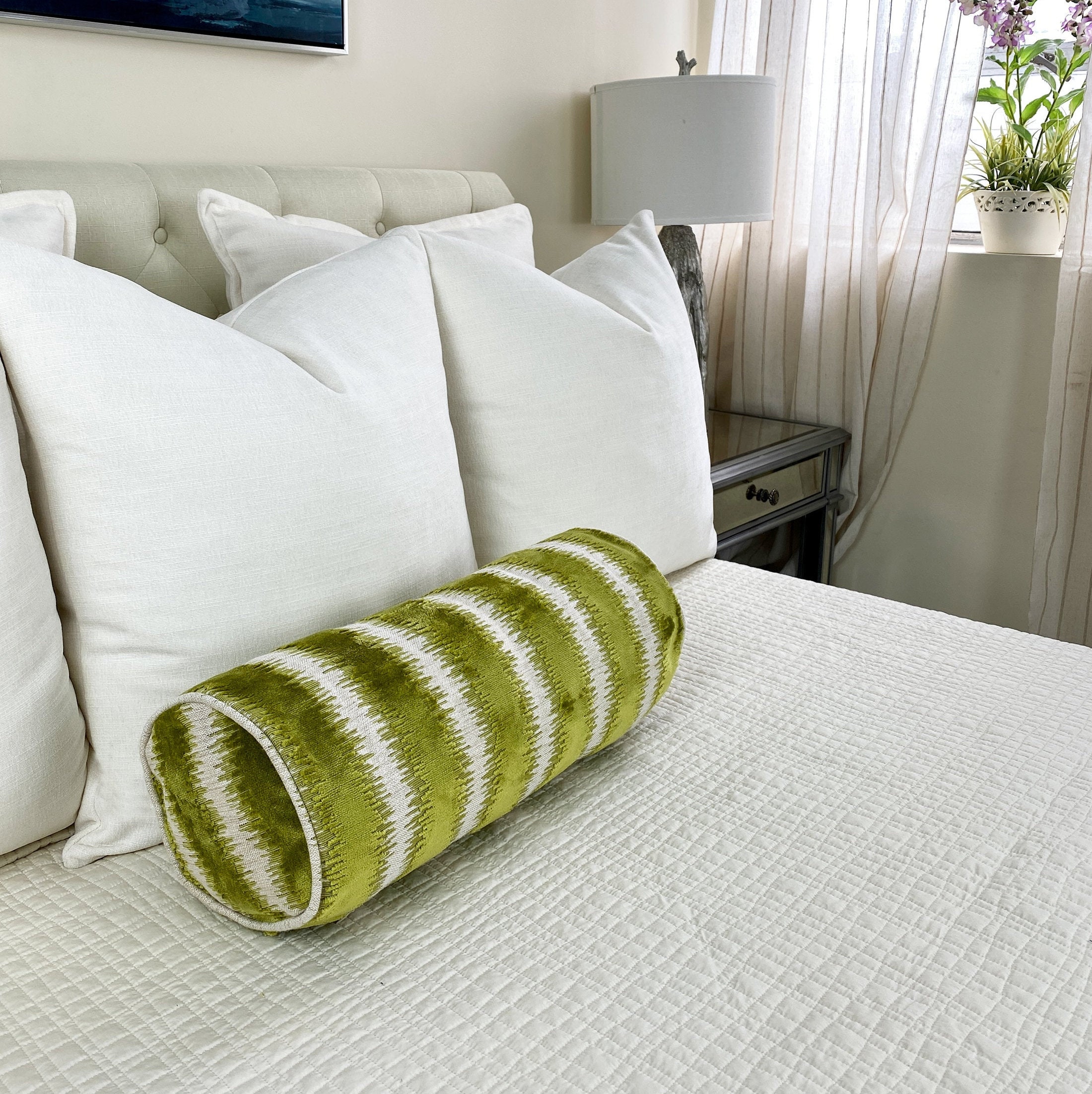 Cream bolster pillow hotsell