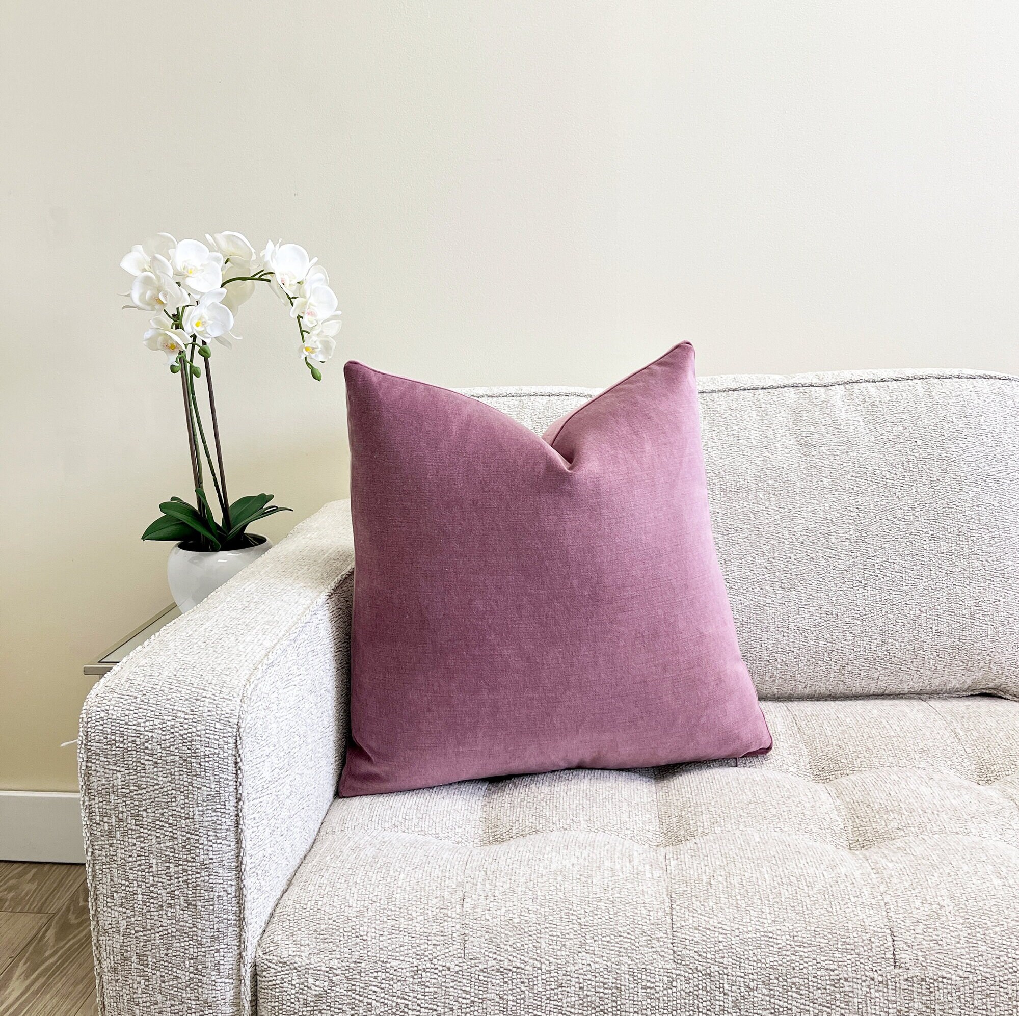 Mauve Purple Velvet Throw Pillow With Insert Mauve Solid Decorative Box Pillow 18x18 20x20 22x22 Couch Pillow Accent Pillow Etsy Canada