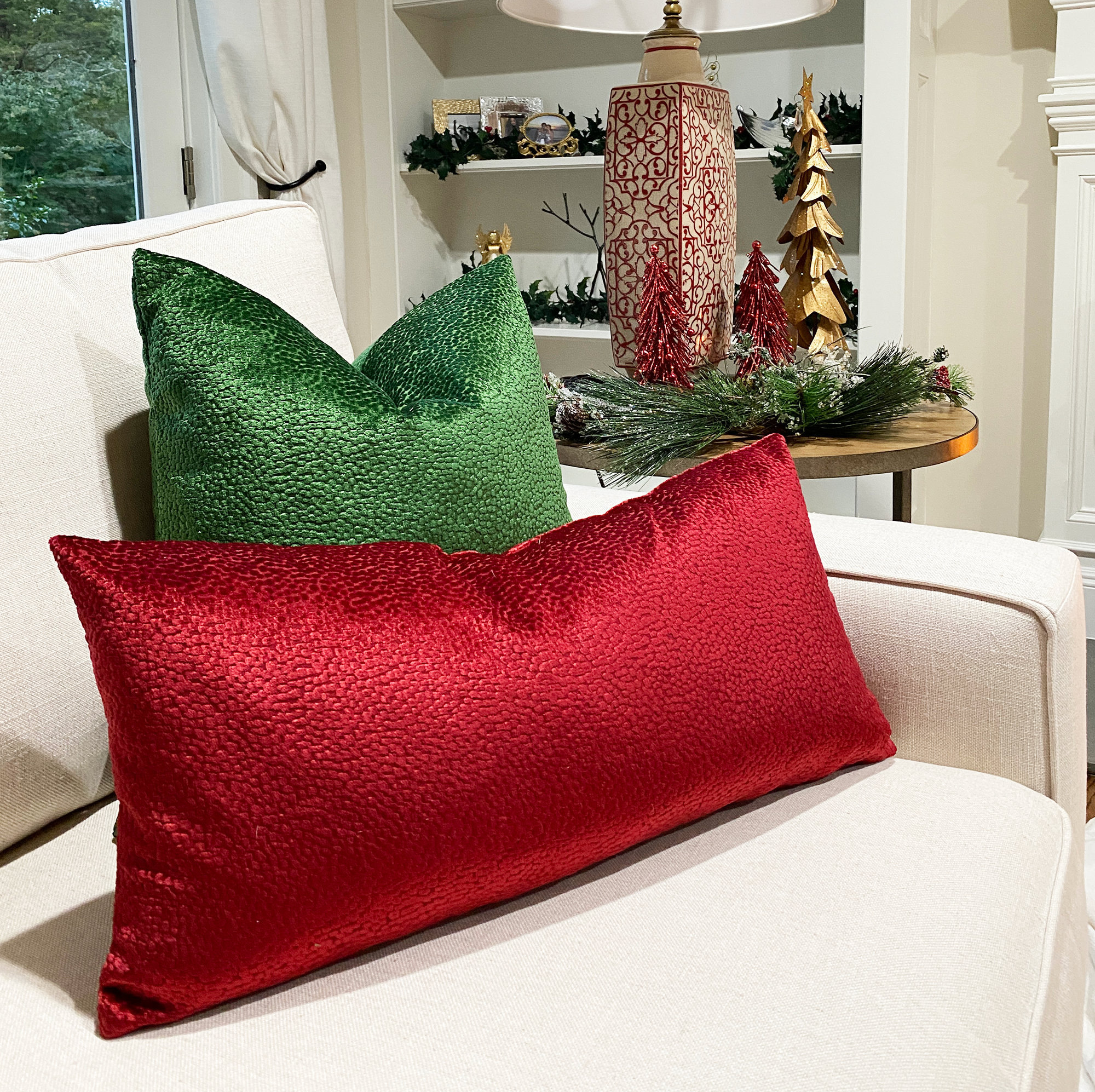 Hunter Green Velvet Throw Pillow Cover Modern Velvet Etsy