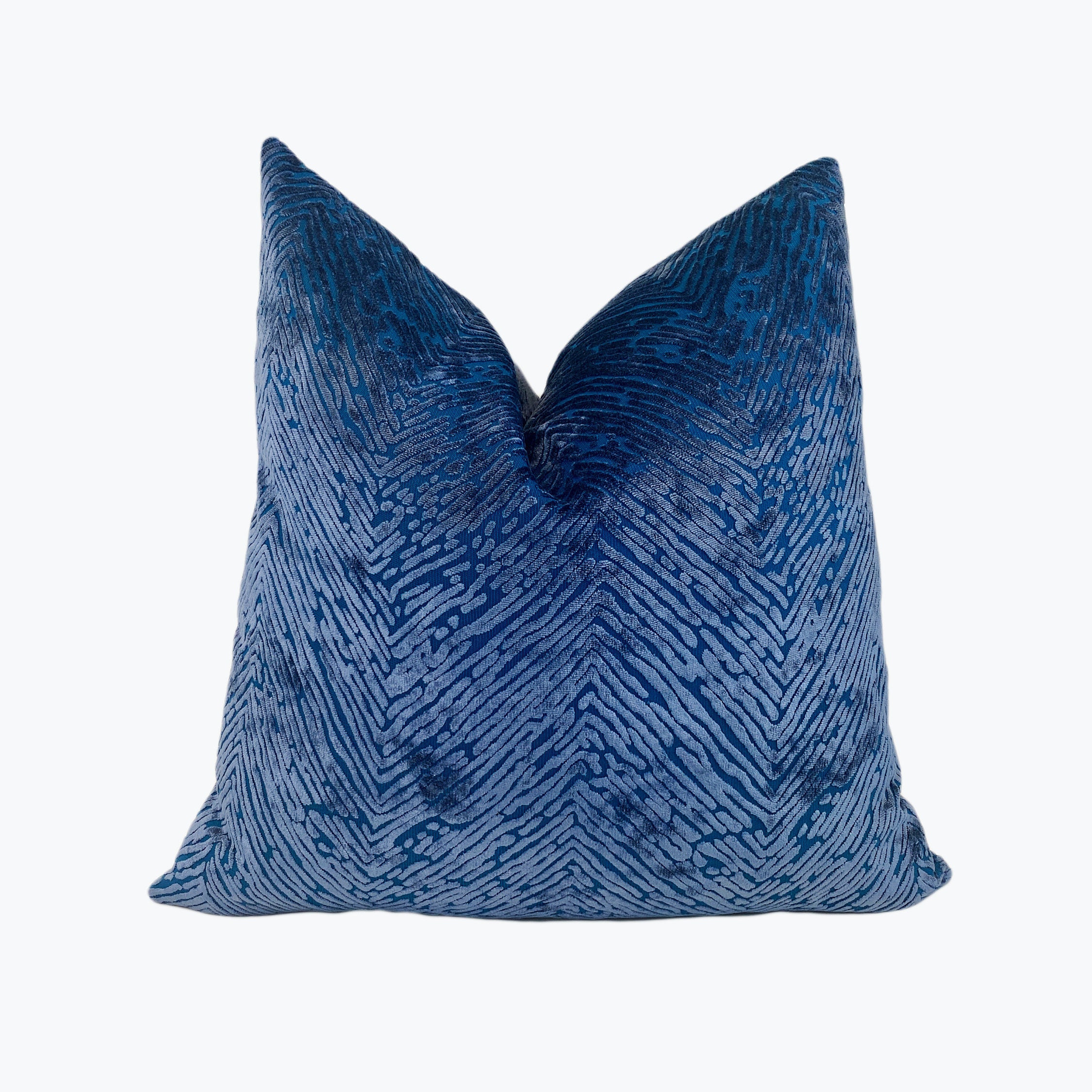 Blue Velvet Animal Print Throw Pillow Cover Modern Animal Etsy