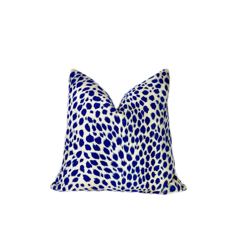 Blue Cheetah Animal Print Pillow Cover Modern pillow cover Etsy