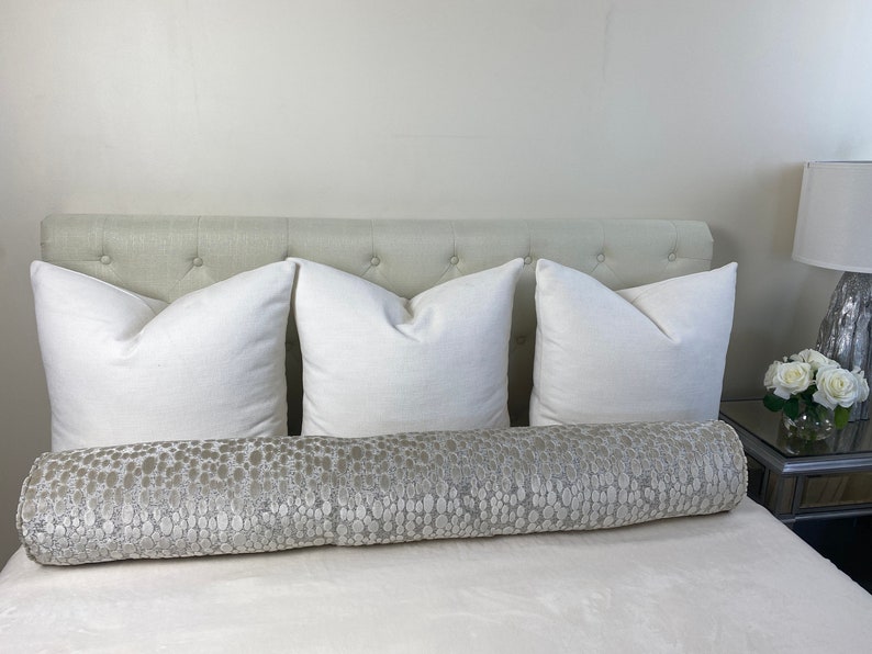 Extra Long Velvet Bolster Pillow With Piping and a Etsy