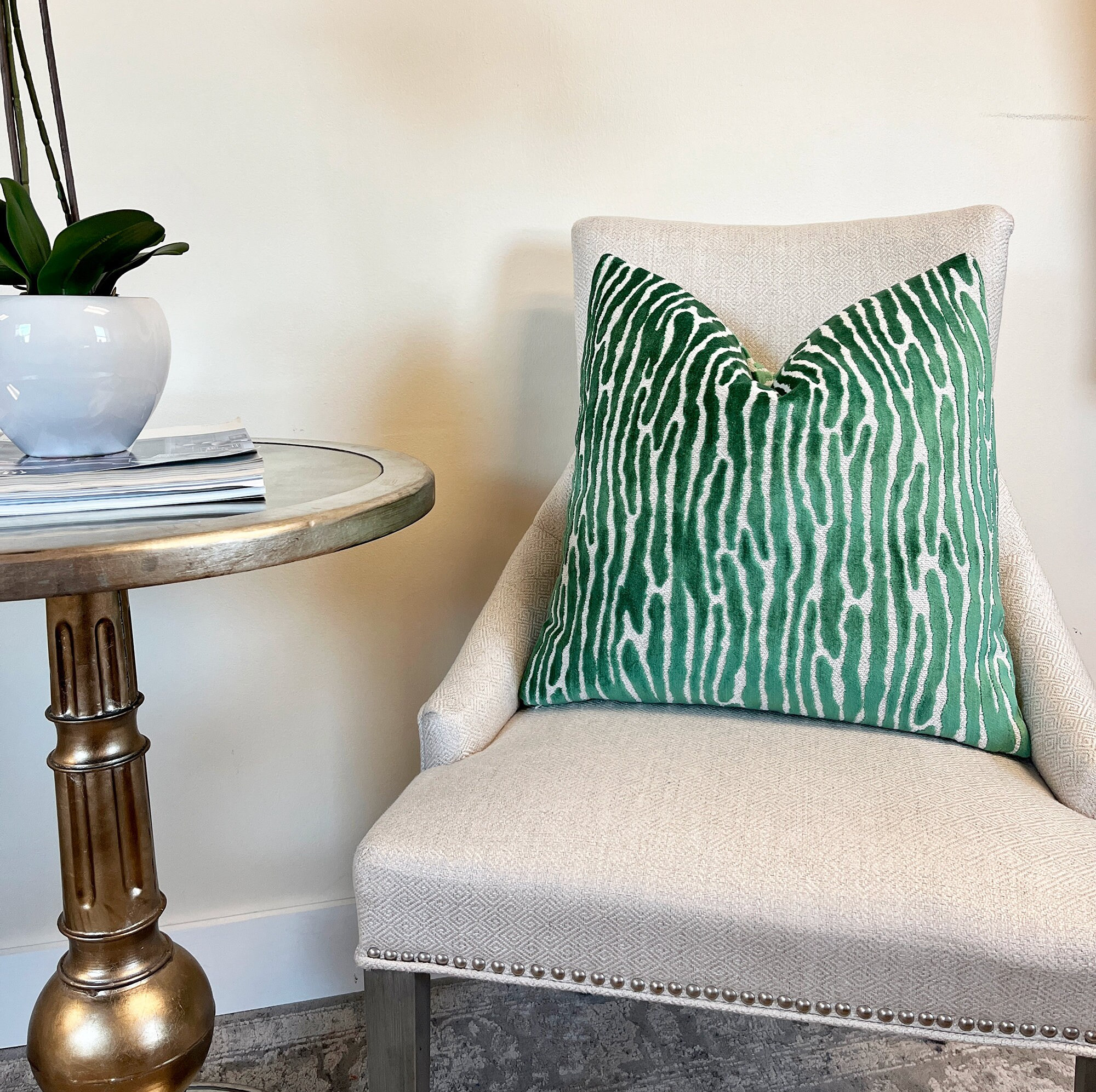 Emerald Green Velvet Throw Pillow Cover Green Velvet Etsy