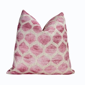 Pink Cream Trellis Throw Pillow Cover | Pink Cream Multi Decorative Pillow Cover | 18x18| 20x20 | 22x22 |  Shams | Couch Pillow