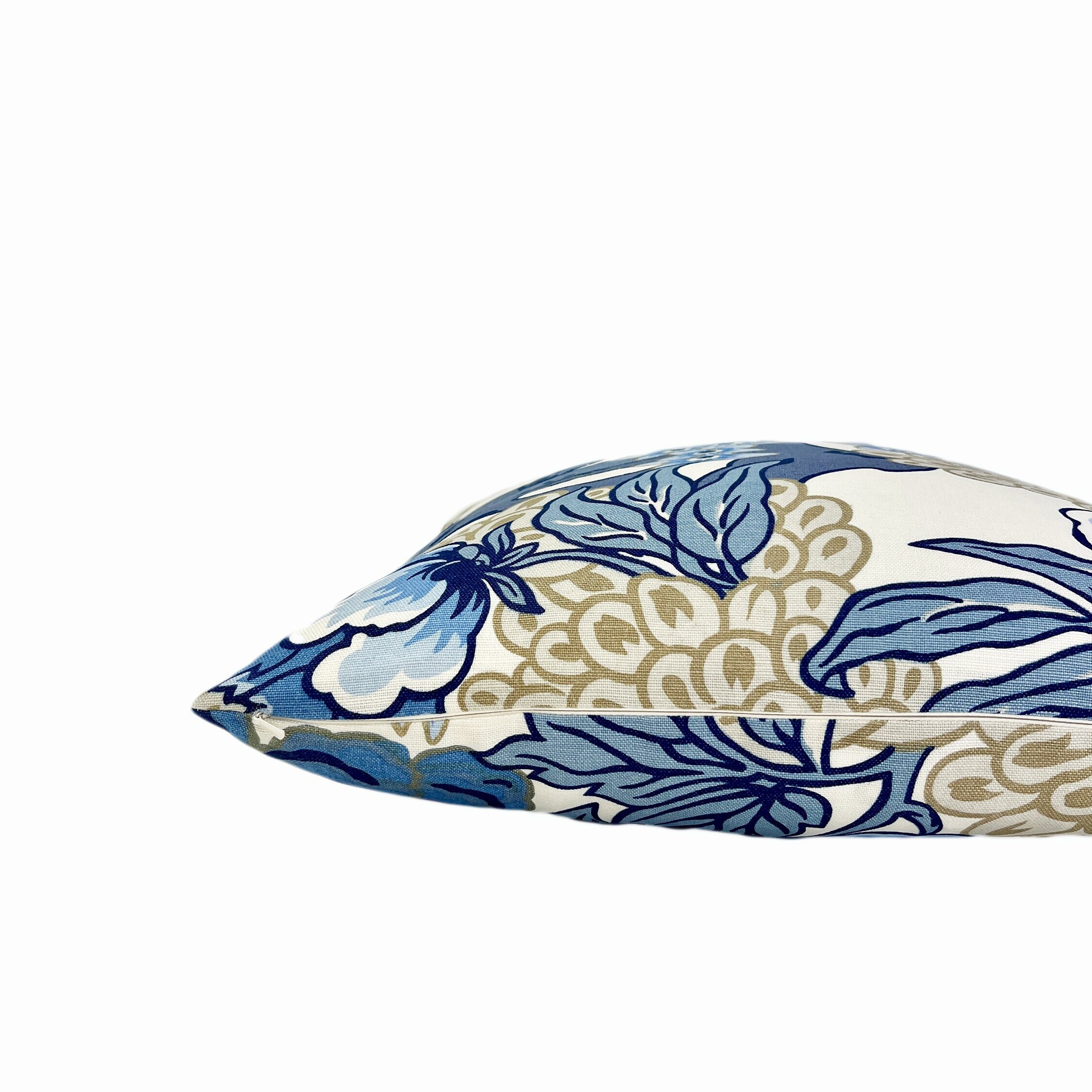 Thibaut Honshu Blue Beige Throw Pillow Cover Blue Beige Etsy