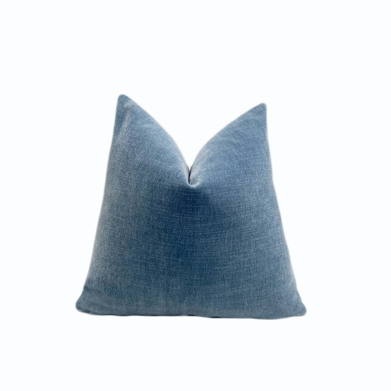 Coastal Blue Solid Velvet Pillow Cover Blue Velvet Toss Pillow Cover 20x20 22x22 Shams Lumbar Pillows Etsy New Zealand