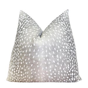 Linen Gray Antelope Throw Pillow Cover | Vern Yip Linen Antelope Decorative Pillow Cover | 18x18 | 20x20 | 22x22 |  Shams | Lumbar Pillow