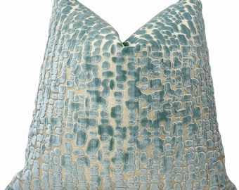 Sage Green Speckles Velvet Throw Pillow Cover | Green Dot Decorative Cushion Cover