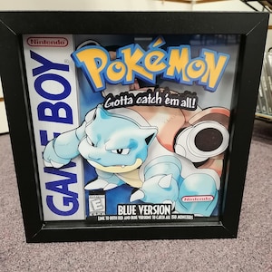 New!! Blastoise Blue Version 3d Shadowbox Diorama
