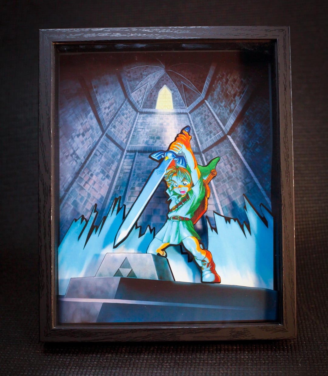 Zelda Ocarina Time Shadow Box: Handmade Temple of Time 3D Art - Etsy