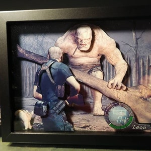 Resident Evil 4 3d shadow box art 3D Artwork | RE4|Videogame Art| 3D shadowbox art| Videogame shadow box| Nostalgic| birthday gift| Retro