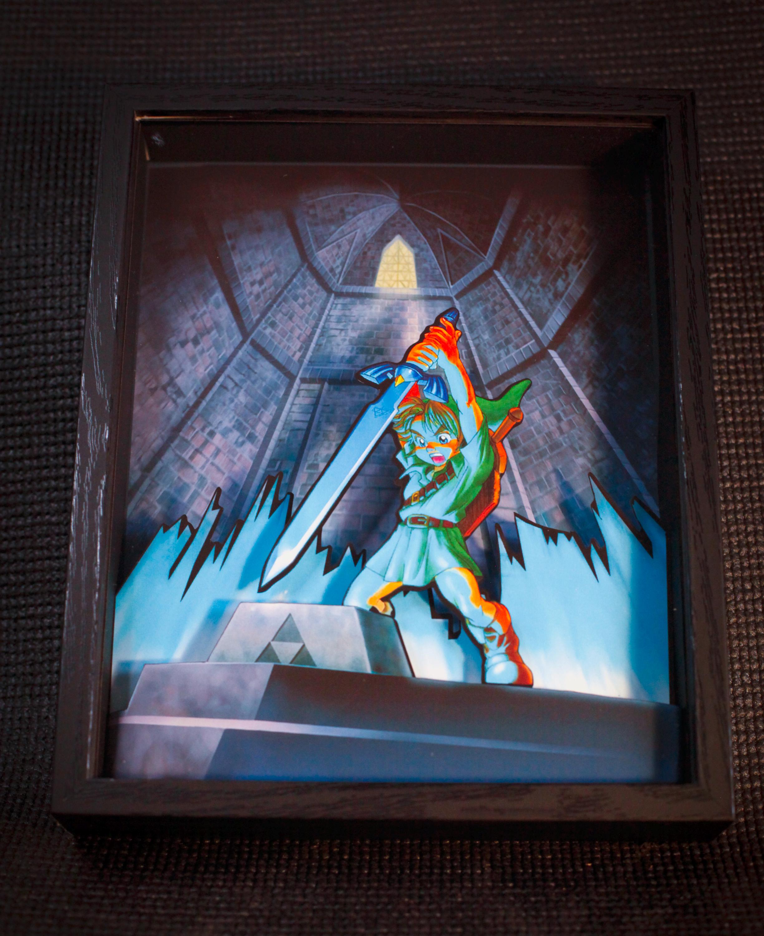 Zelda Ocarina Time Shadow Box: Handmade Temple of Time 3D Art - Etsy