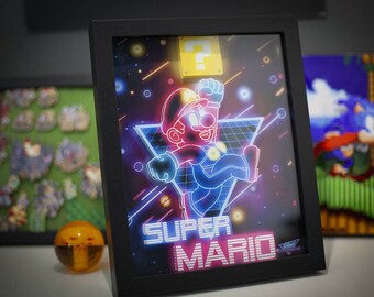 Super Mario LED Shadowbox Diorama