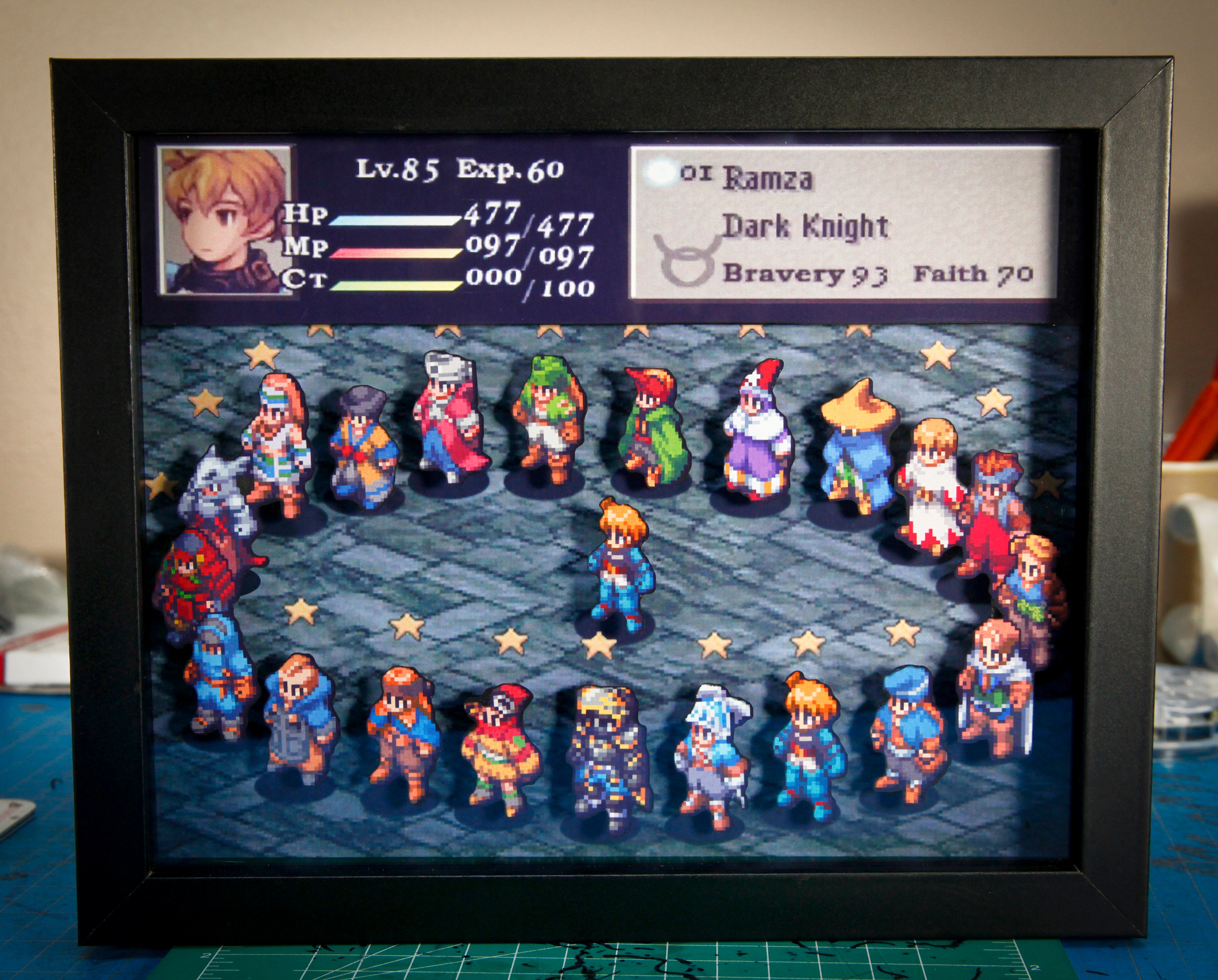 Final Fantasy Tactics 3D Diorama • Job Class Video Game Shadow Box