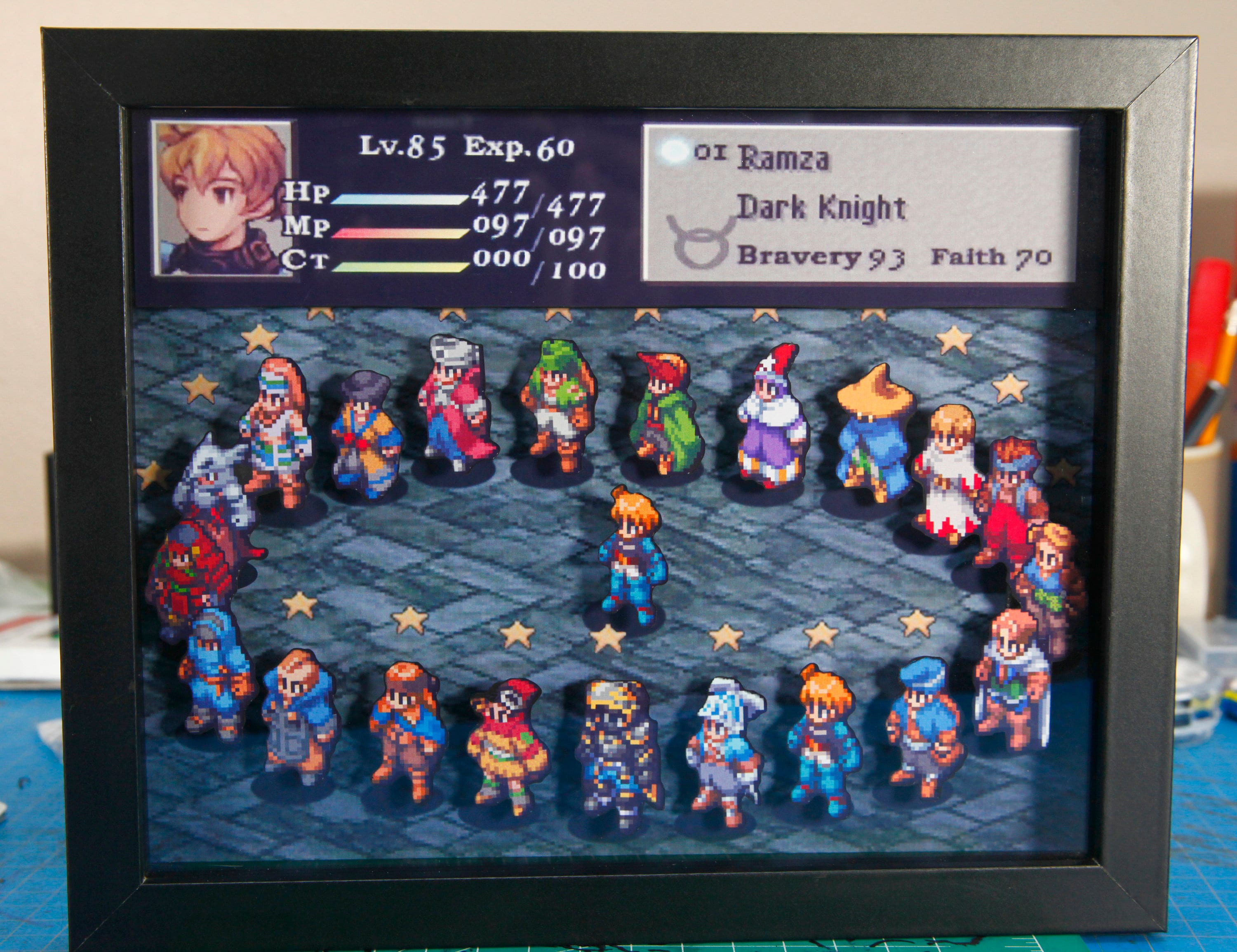 Final Fantasy Tactics 3D Shadow Box • Handmade Diorama • Handmade