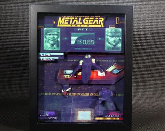 Solid Snake vs Psycho Mantis 3D Shadow Box / Arte de Metal Gear