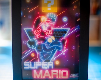 Super Mario LED Shadowbox Diorama