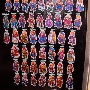 Videogame Refrigerator Magnets | Final Fantasy Tactics magnets Main Characters