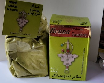 Henna Powder Moroccan Sahara Tazarine 100% Pure & Natural- 100g