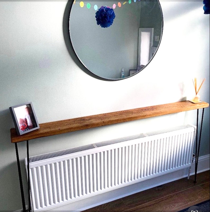 Radiator Cover Entryway Console Table Narrow Console Wall Etsy