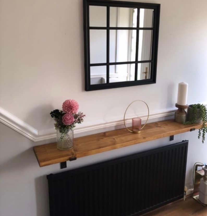 Radiator Cover Entryway Console Table Narrow Console Wall Etsy