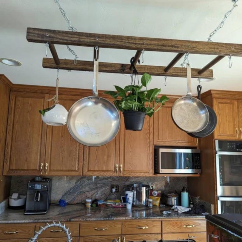 Pot Rack Chain Hanging Ladder Pot Rack, Plant Display Rack - Etsy