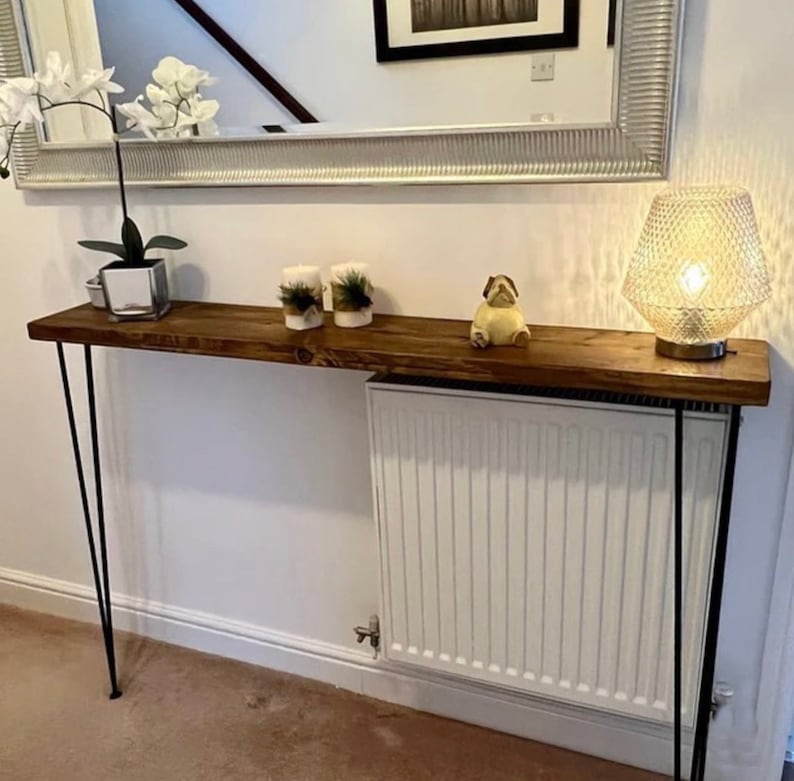 Radiator Cover Entryway Console Table Narrow Console Wall Etsy