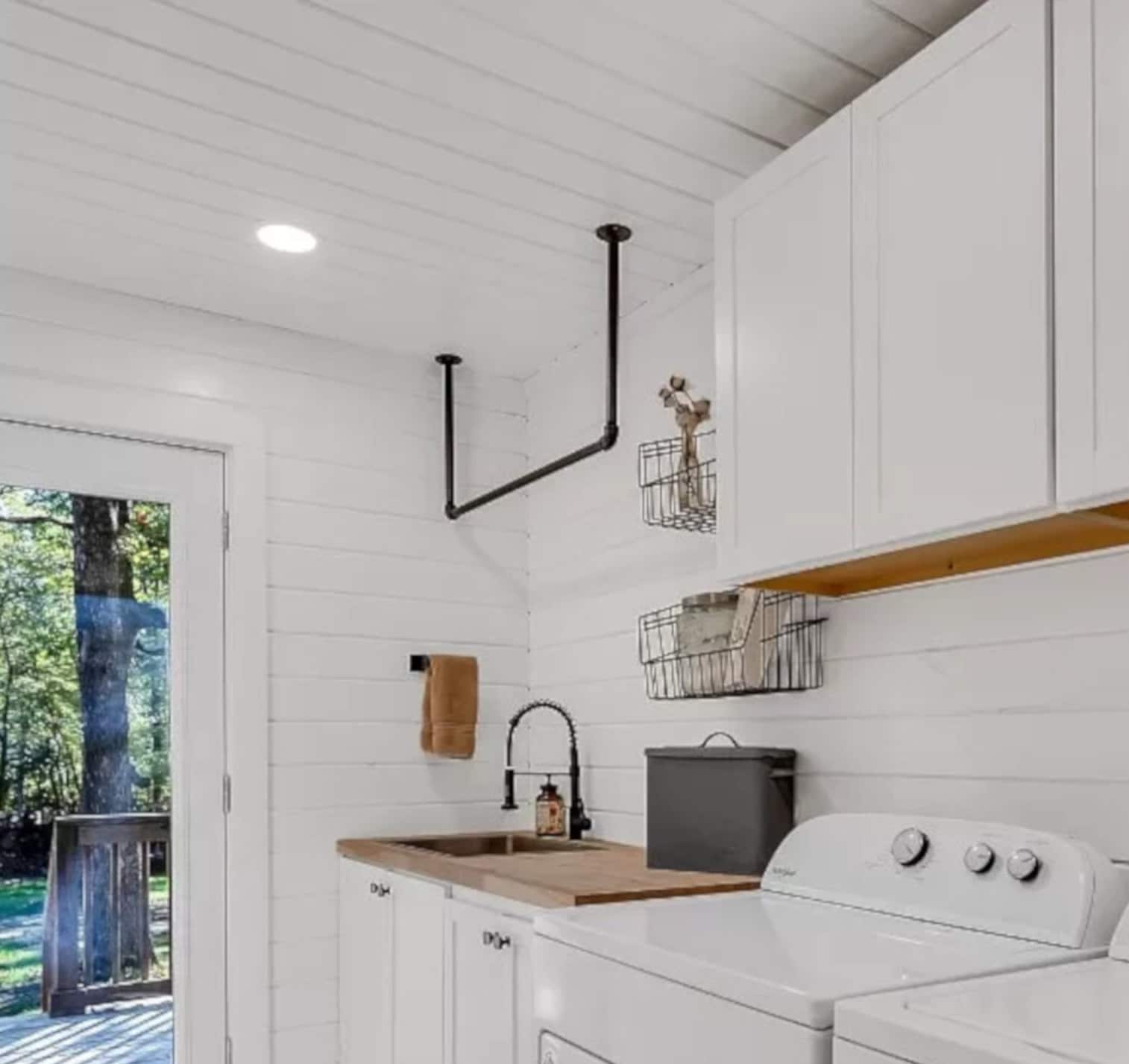 Laundry Room Clothes Hanging Bar