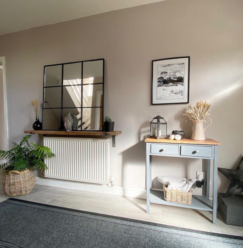 Radiator Cover Entryway Console Table Narrow Console Wall Etsy