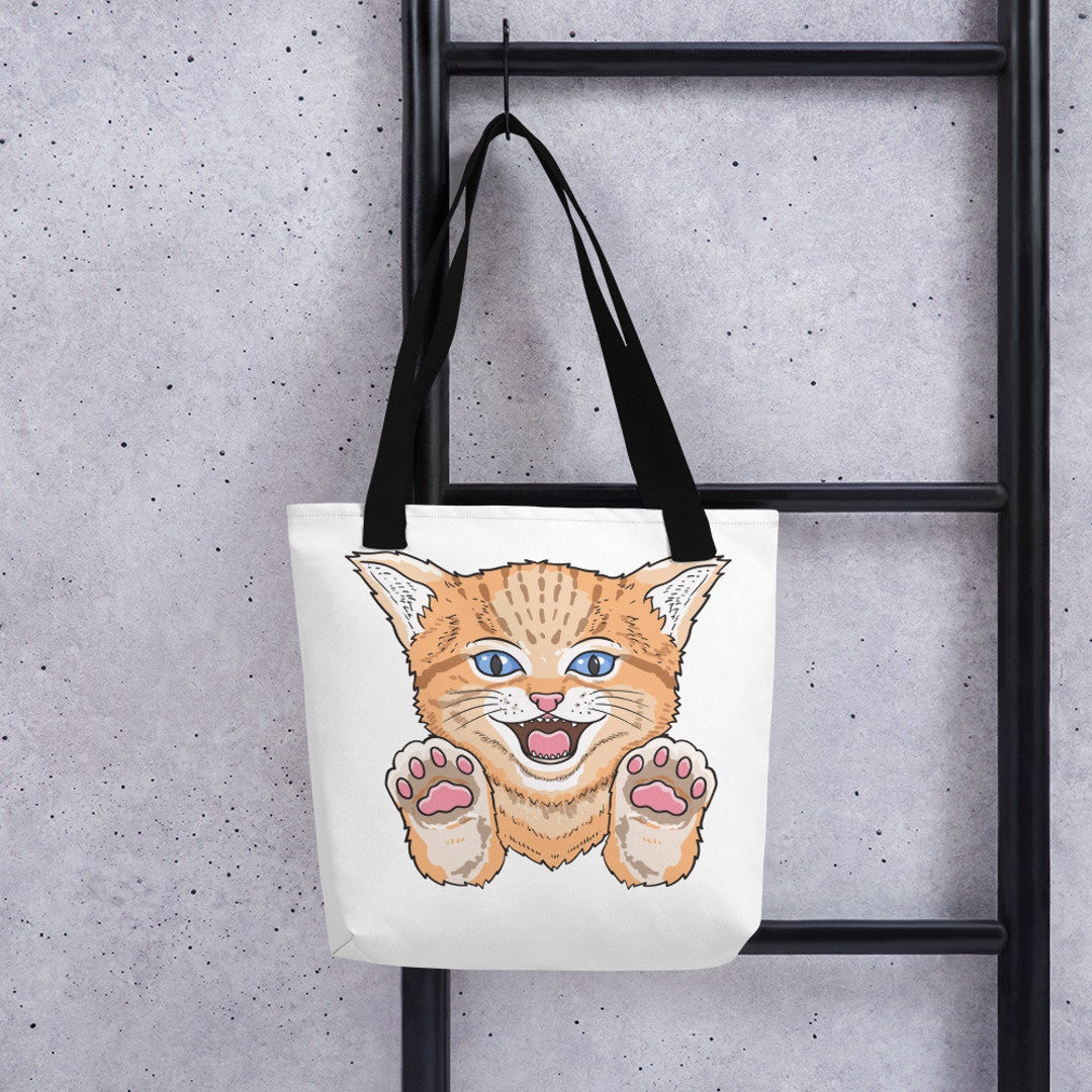 Cat Print Tote Bag, Cat Designs Tote, Cat Lover Gift, Cat Lover ...