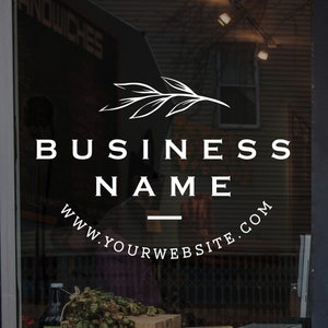 Custom Storefront Business Decal | Vinyl Decal Sticker for Storefront Glass Window & Indoor Wall | Boutique Shop Restaurant Salon Office
