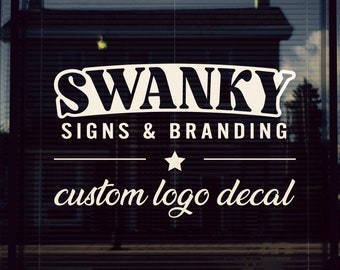 Calcomanía de logotipo personalizada / Adhesivo de vinilo / Adhesivo con logotipo para escaparate de negocios y pared interior