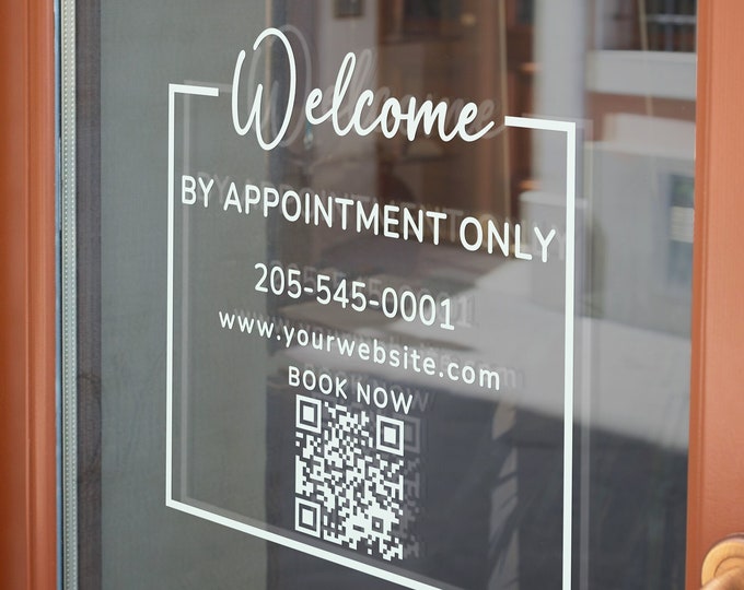 Custom QR Code Sticker for Window, Wall, Car Vinyl Decal for Business ...