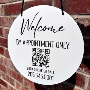Custom Acrylic Business Sign with QR Code