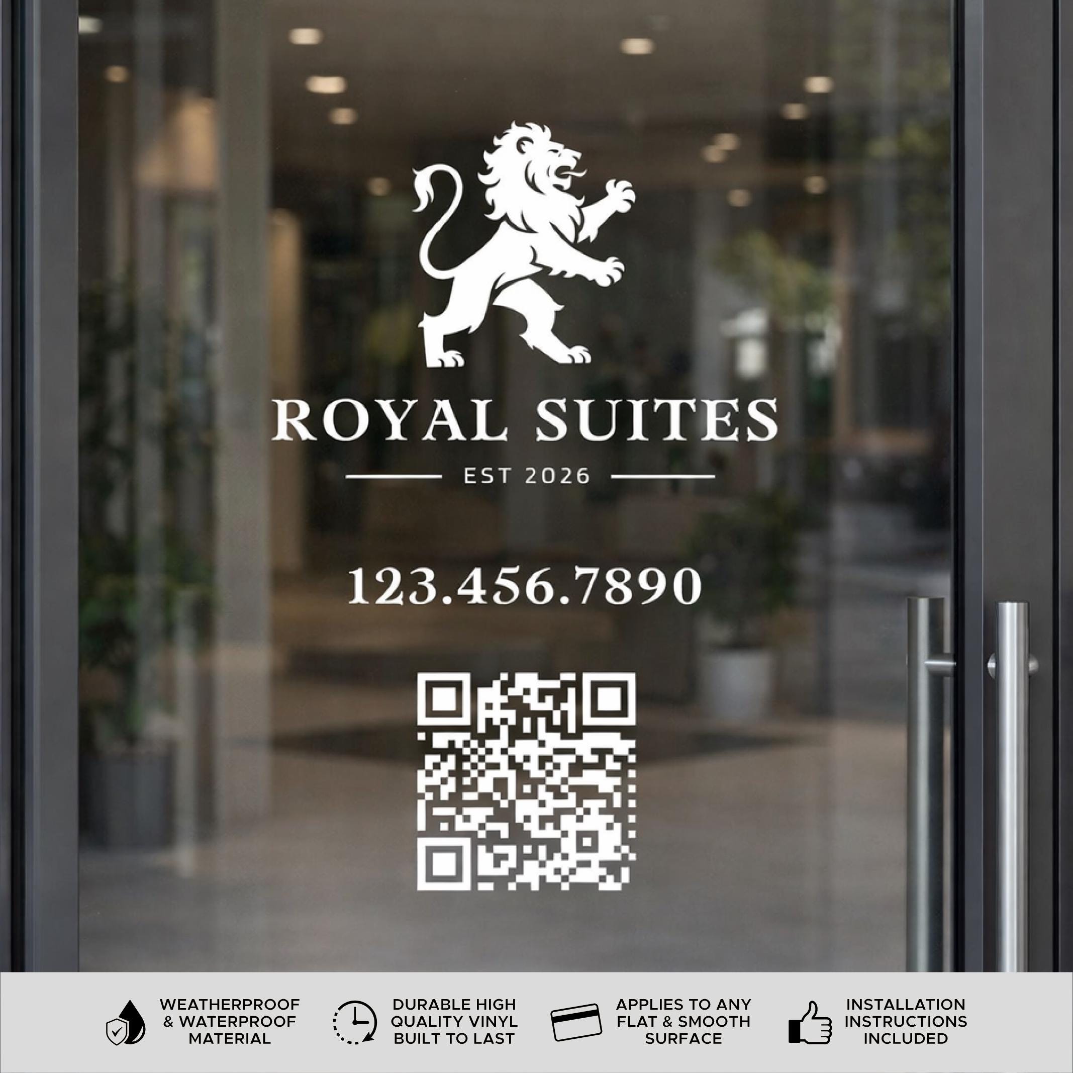 Custom Business Window Decal Sign | Personalized Vinyl Sticker for ...
